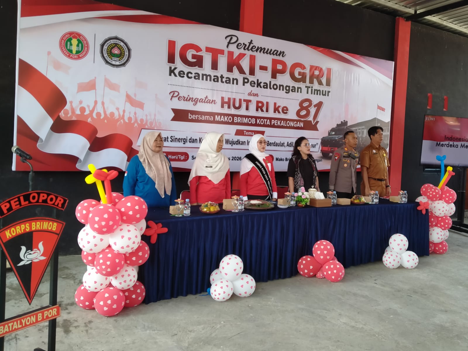 Semarak HUT ke-81 RI IGTKI-PGRI dan Brimob